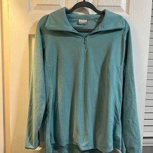 Women’s Plus Size Teal Columbia Super Soft Fleece quarter zip